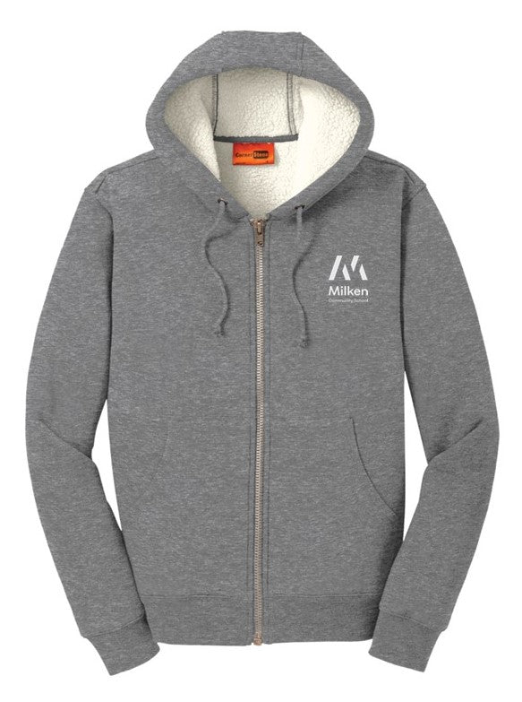 CornerStone® Heavyweight Sherpa-Lined Hooded Fleece Jacket