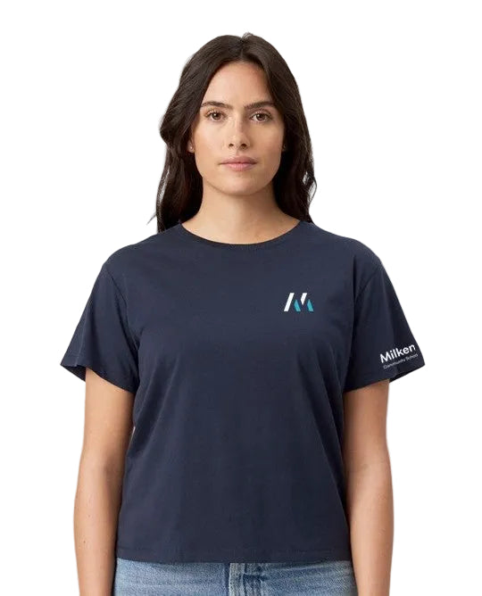 Cotton Heritage High Waisted Tee Navy