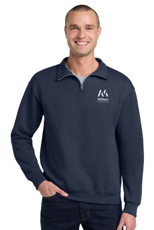 Jerzees Nublend 1/4 Zip Cadet Collar