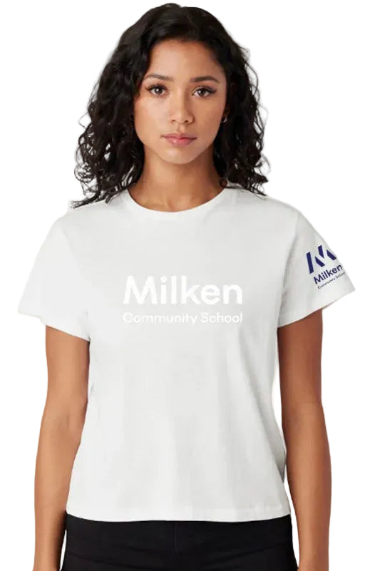 **NEW** Fitted High Waisted White on White Tee